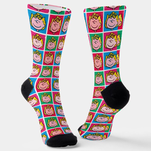 Pop Art Sally | Mod for You Pattern Socks (Angled)