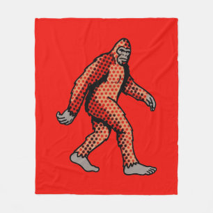 Pop Art Sasquatch Forest Comic Panel Graphic Fleece Blanket