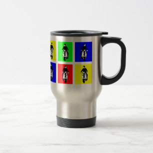 Pop Art Scooter Boy Travel Mug