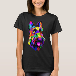 Pop Art Scottish Terrier Dog Animal Lovers Keeper T-Shirt