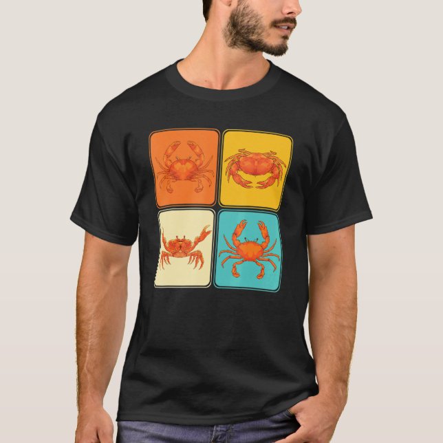 Pop Art Seafood Sea Animal Crabbing Crab T-Shirt (Front)