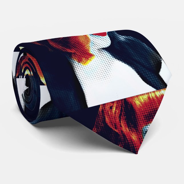 Pop Art Self Portrait Tie (Rolled)