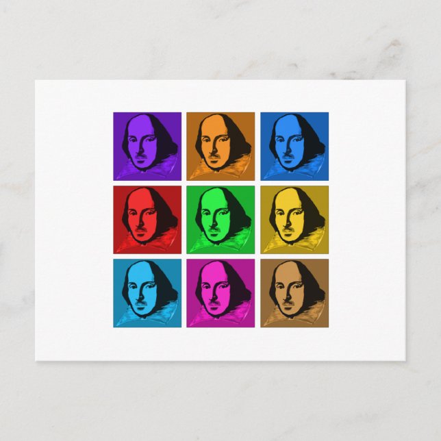 Pop Art Shakespeare Postcard (Front)