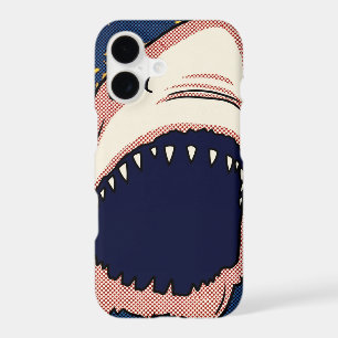 Pop Art Shark Jaw Halftone Comic Panel