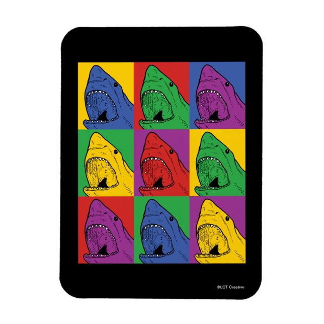 Pop Art Shark Magnet (Vertical)