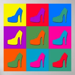 Pop art shoes poster