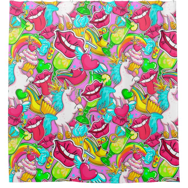 Pop Art Shower Curtain (Front)