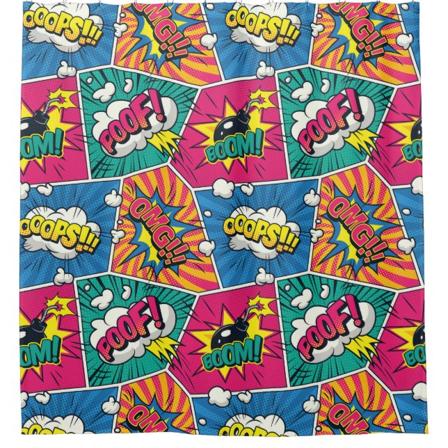 Pop Art Shower Curtain (Front)