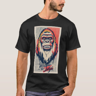 Pop Art Silkscreen Gorilla With Neon Colours T-Shirt