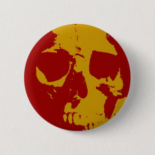 Pop Art Skull 6 Cm Round Badge