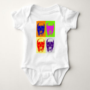 Pop Art Skull Baby Bodysuit