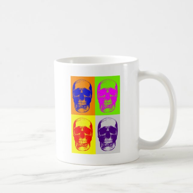 Pop Art Skull Coffee Mug (Right)