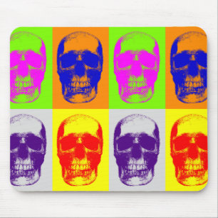 Pop Art Skull Mouse Mat
