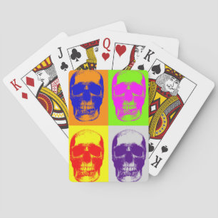 Pop Art Skull Playing Cards