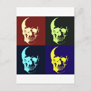 Pop Art Skull Postcard