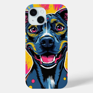 Pop Art Smile – The Power of a Happy Dog iPhone 15 Case