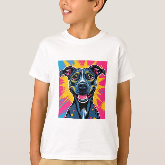 Pop Art Smile – The Power of a Happy Dog T-Shirt (Front)