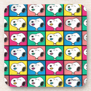 Pop Art Snoopy Lips Mod for You Pattern Coaster
