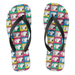 Pop Art Snoopy Lips Mod for You Pattern Flip Flops