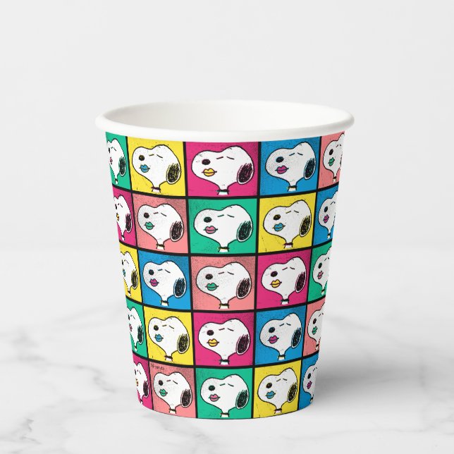 Pop Art Snoopy Lips | Mod for You Pattern Paper Cups (Front)