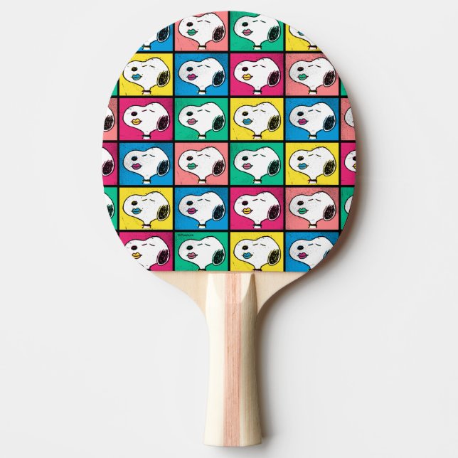 Pop Art Snoopy Lips | Mod for You Pattern Ping Pong Paddle (Front)