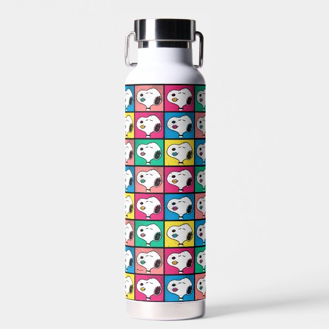 Pop Art Snoopy Lips | Mod for You Pattern Water Bottle (Front)