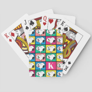 Pop Art Snoopy Lips Pattern Playing Cards