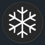 Pop Art Snowflakes Classic Round Sticker<br><div class="desc">Happy Holidays and all through the winter with this Ladiebug design.</div>