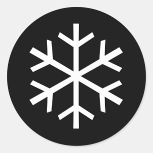 Pop Art Snowflakes Classic Round Sticker