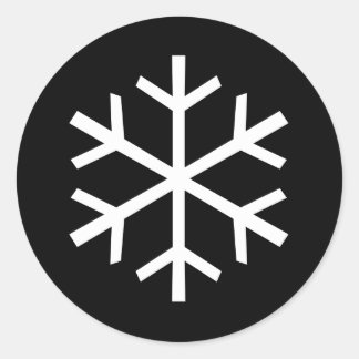 Pop Art Snowflakes Classic Round Sticker