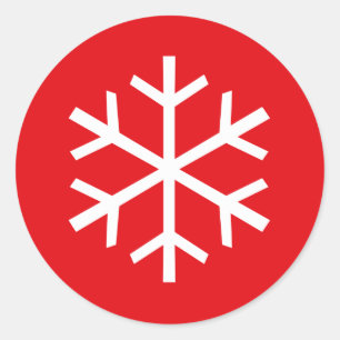 Pop Art Snowflakes Classic Round Sticker