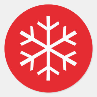 Pop Art Snowflakes Classic Round Sticker