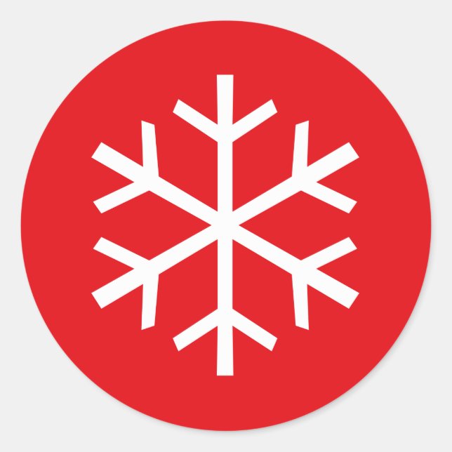 Pop Art Snowflakes Classic Round Sticker (Front)