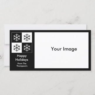 Pop Art Snowflakes Holiday Card