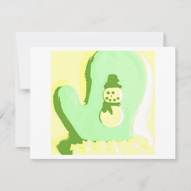 Pop Art Snowman Mitten (Front)