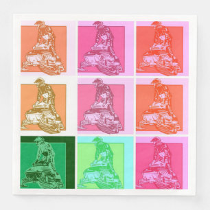 Pop Art Snowmobiler Napkin