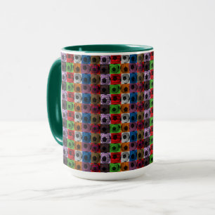 Pop Art Soccer Ball Pattern, Mug