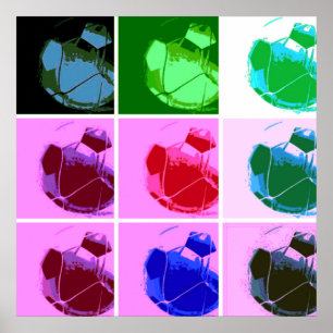 Pop Art Soccer - European Football Poster