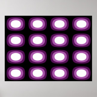 Pop Art Soft Violet Blobs Poster