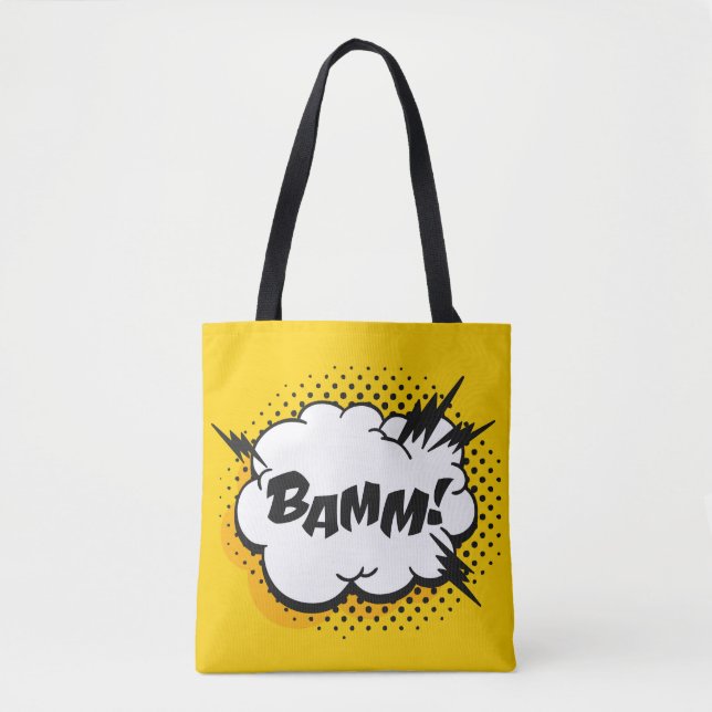 Pop art speech bubble drawing with text. Cartoon s Tote Bag (Front)