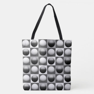 Pop Art Spheres, Black, White and Grey / Grey Tote Bag