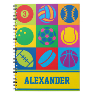 Pop Art Sports Balls Notebook