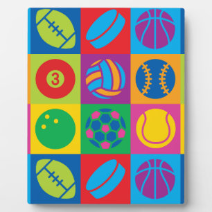 Pop Art Sports Balls Plaque