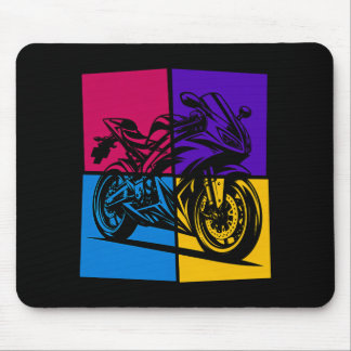 Pop Art Sports Bike Mouse Mat