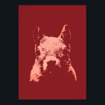Pop Art Squirrel Poster<br><div class="desc">Funny Squirrel Pop Art Digital Image</div>