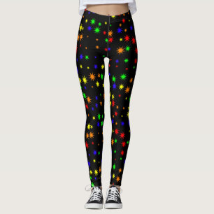 pop art stars leggings
