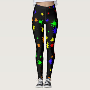 pop art stars leggings