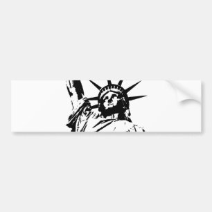 Pop Art Statue of Liberty Bumper Sticker