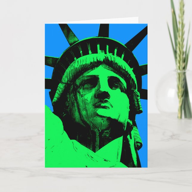 Pop Art Statue of Liberty Card (Front)