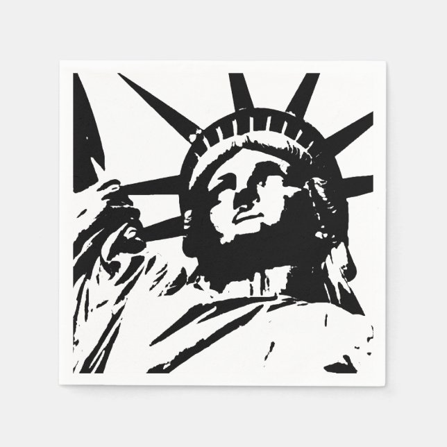 Pop Art Statue of Liberty Napkin (Front)